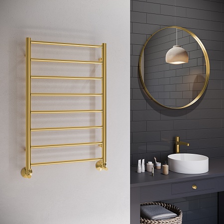 Аврора П8 500х800 Полотенцесушитель TERMINUS Брашированное золото Биробиджан - фото 3