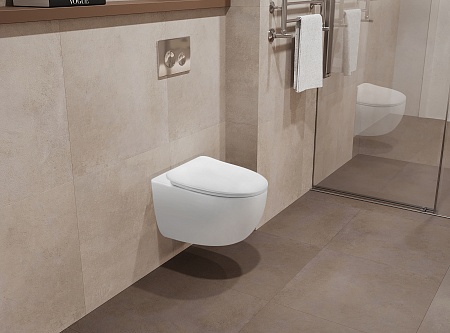 Подвесной унитаз безободковый Terminus Енисей Monolit 560х390 белый Биробиджан - фото 1 Подвесной унитаз безободковый Terminus Енисей Monolit 560х390 белый Биробиджан - фото 1