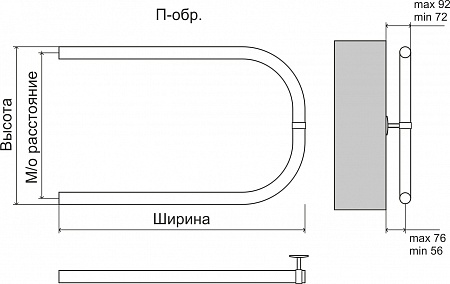 Эконом П-обр AISI 32х2 320х700 Полотенцесушитель  TERMINUS Биробиджан - фото 3